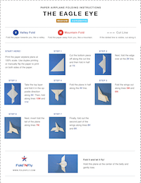 Fold 'N Fly » Eagle Eye Paper Airplane
